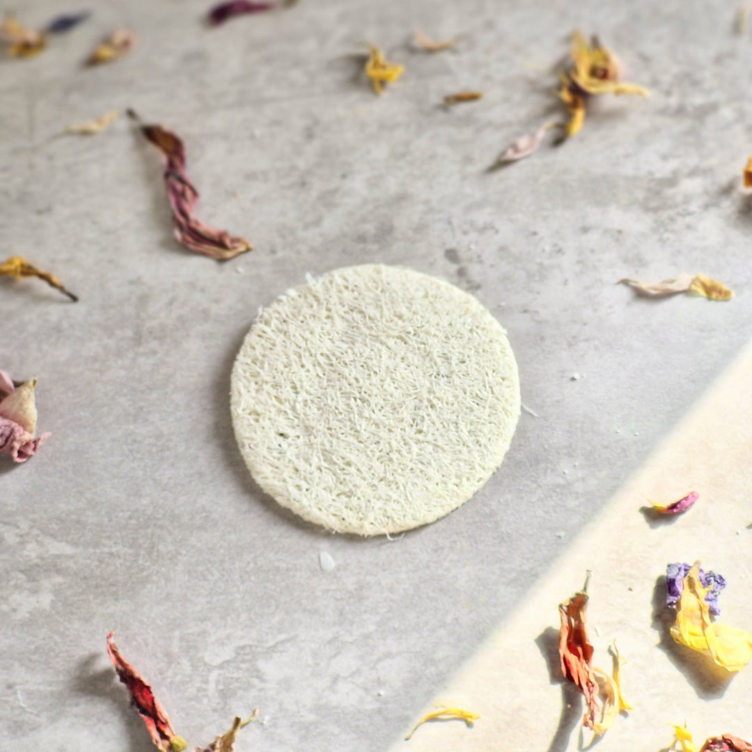 Himalayan Pink Salt Soap bar by purple sage soap company, presented in a tin with loofah soap rest. made in Scotland