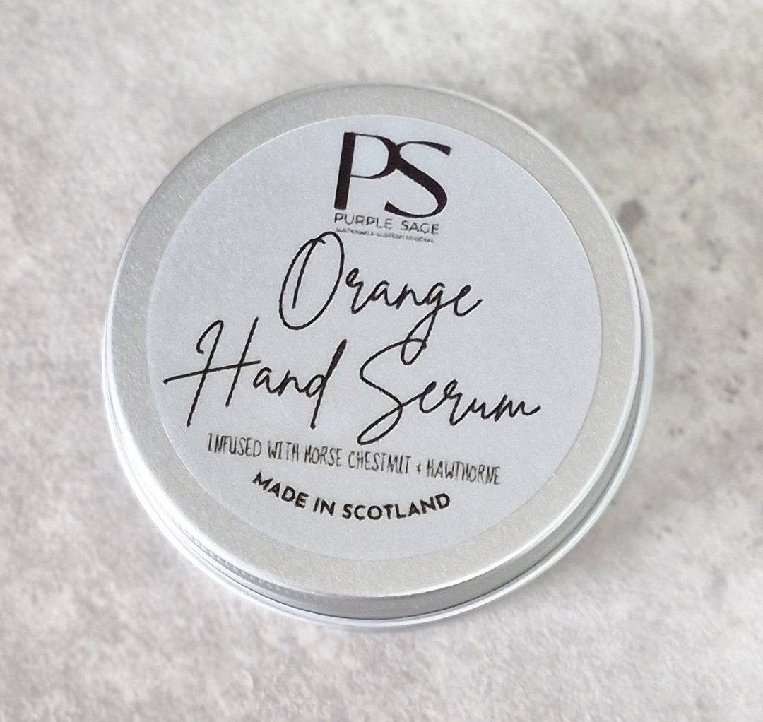 Tin of luxury hand & body serum by Purple Sage Soap Company